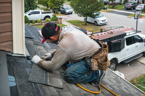 Professional Emergency Roof Repair technician working in Linden, PA